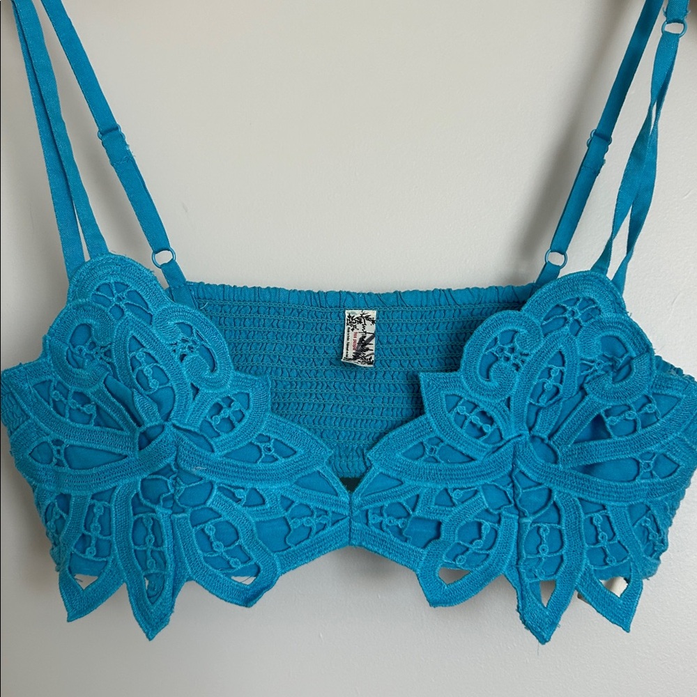 FREE PEOPLE INTIMATELY CROCHET BRALETTE BRA SIZE XS NWOT